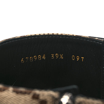 Gucci Flores Calfskin Monogram Maxi GG Nappa Matelasse Double G 40mm Ankle Boots 39.5 Black Camel Ebony 7 of 8