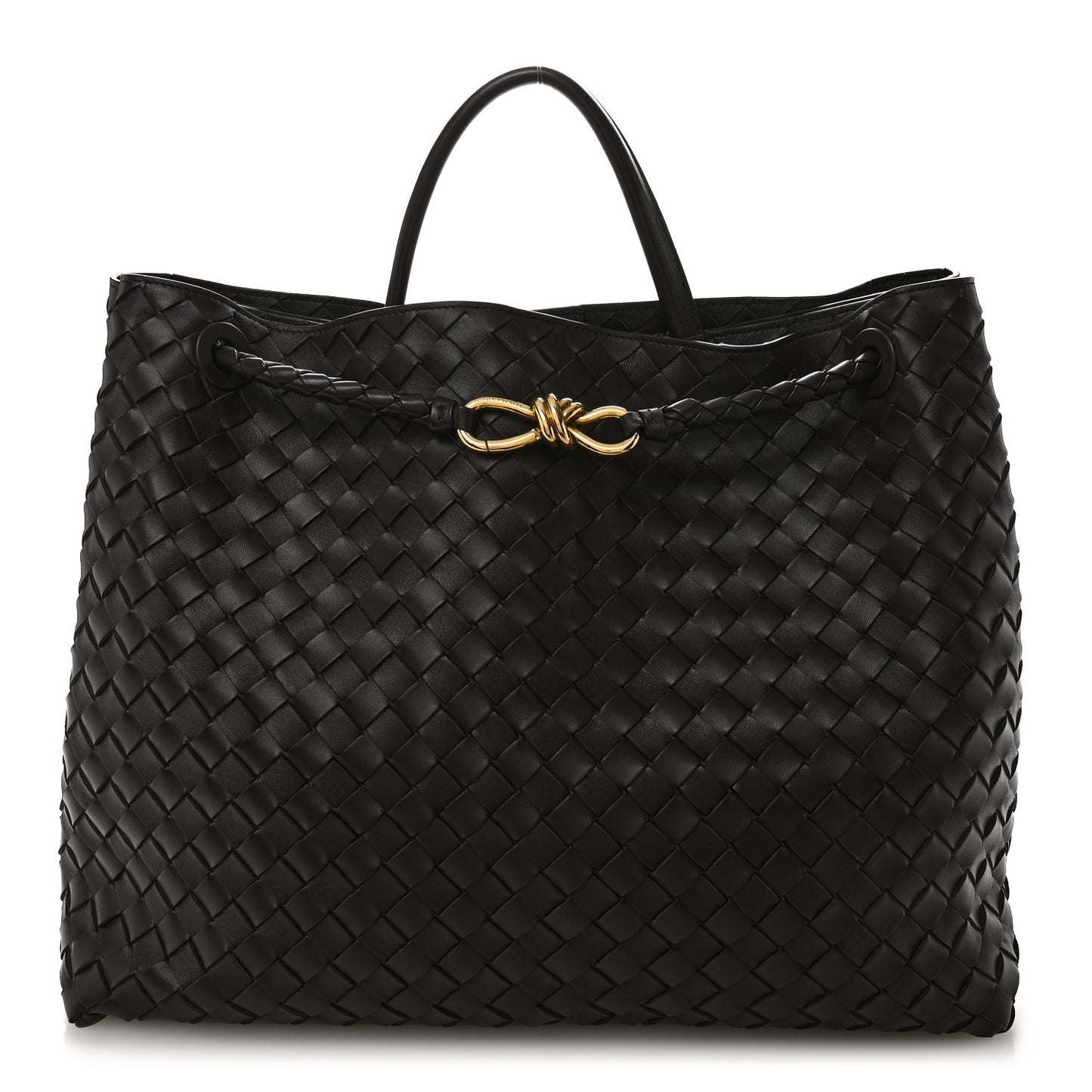 Nappa Intrecciato Large Andiamo Shoulder Bag Fondant