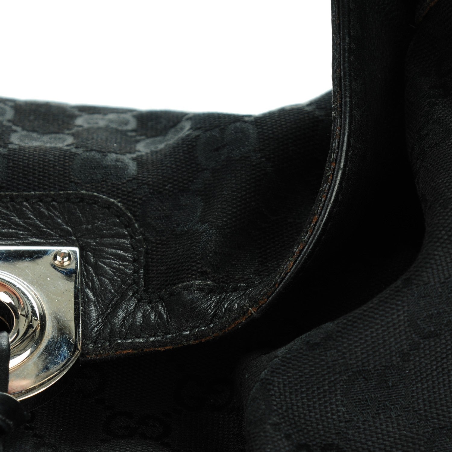 Gucci Monogram Large Indy Top Handle Bag Black 11 of 13