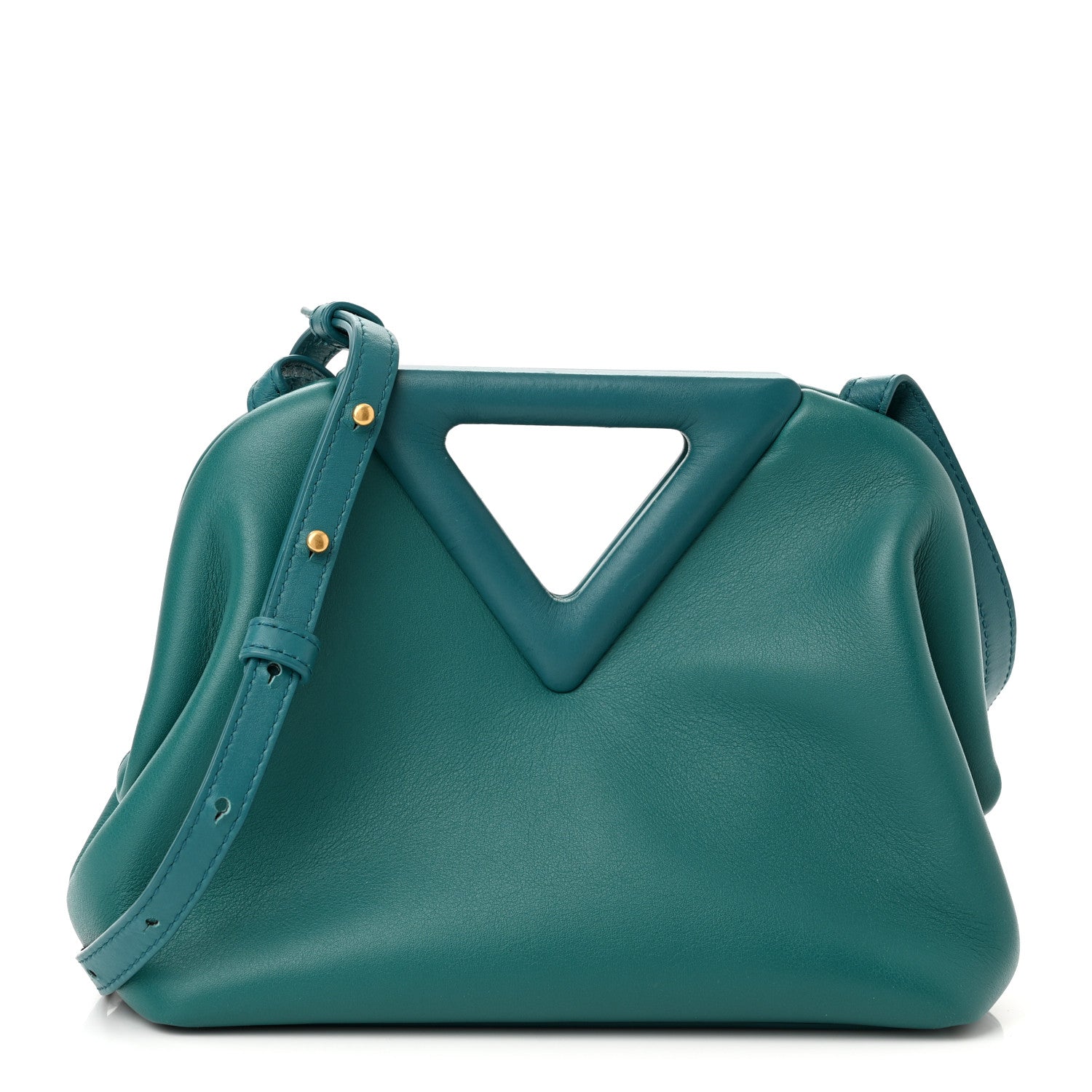 Bottega Veneta Calfskin Small The Point Triangle Bag Mallard 1 of 9
