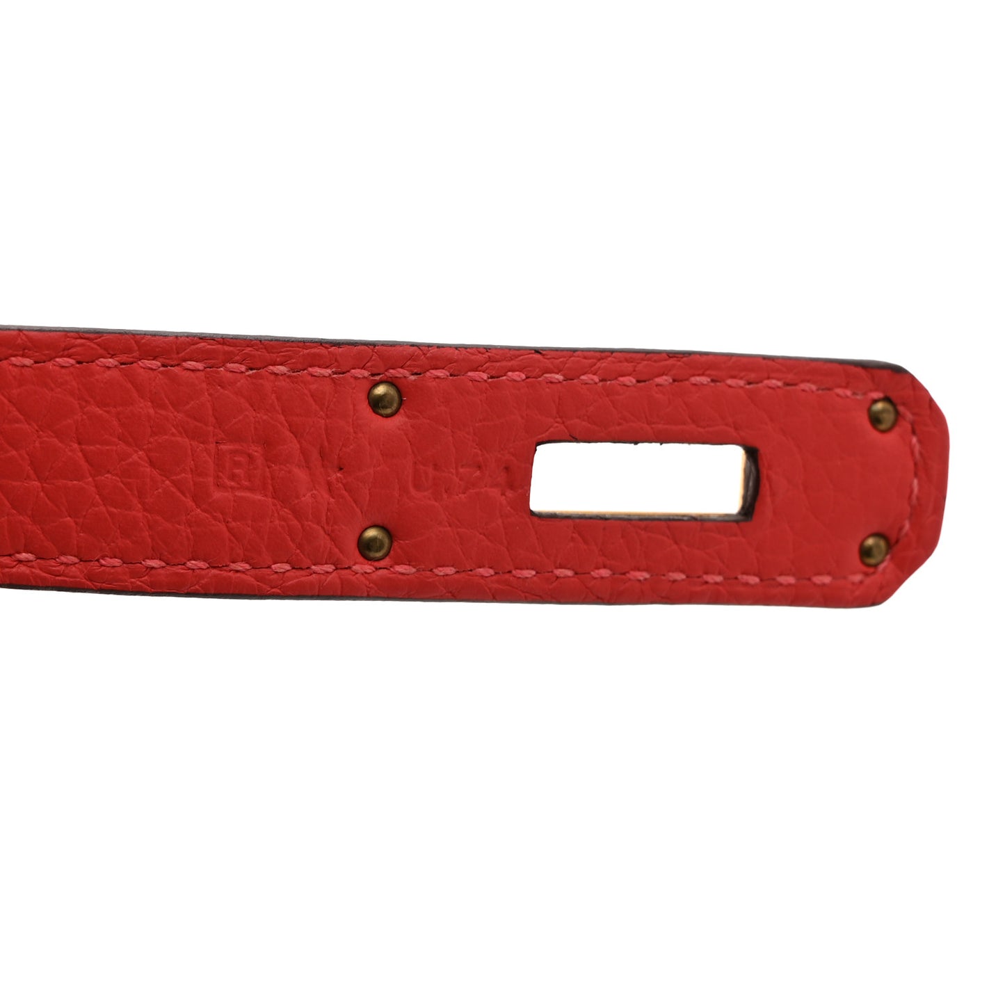 Taurillon Clemence Birkin 30 Rouge Pivoine