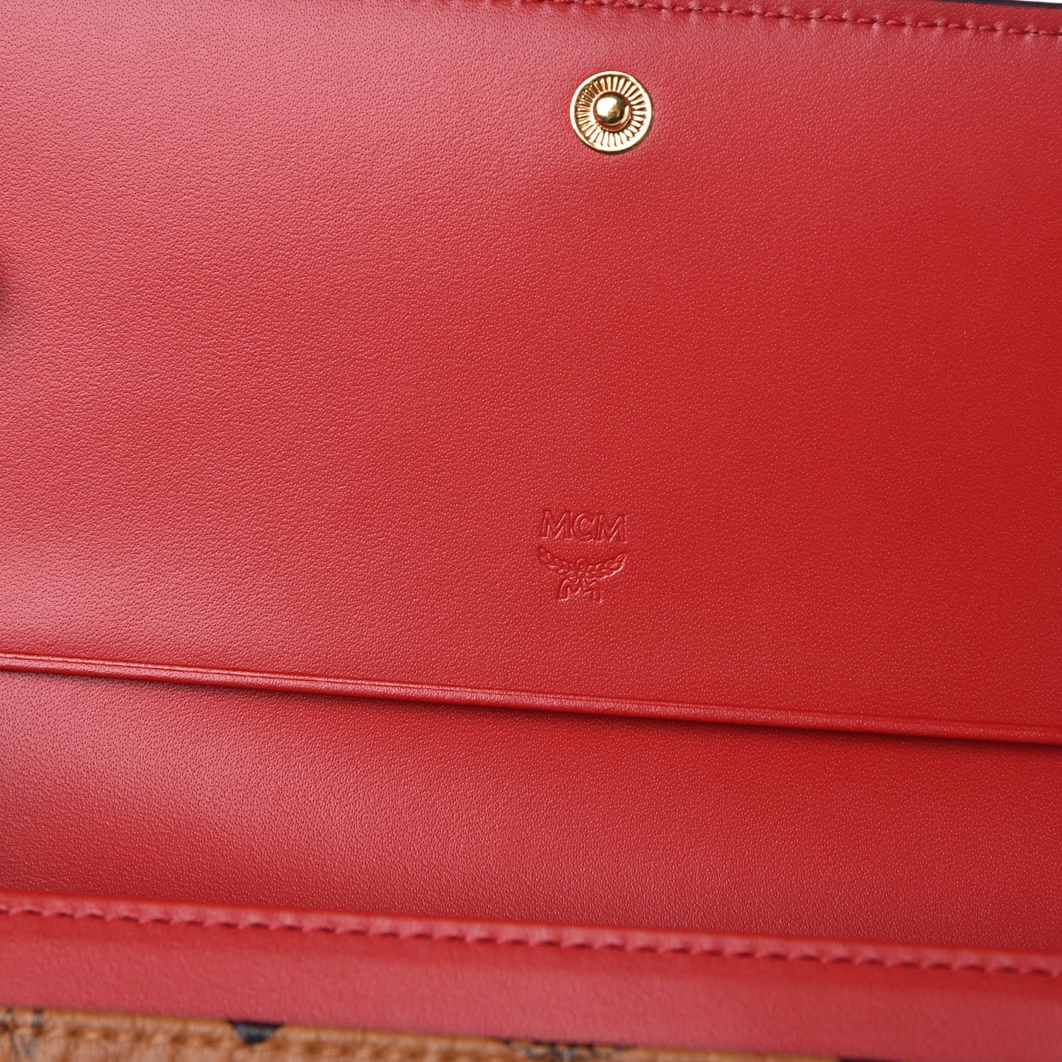 MCM Visetos Continental Flap Wallet Cognac 6 of 11