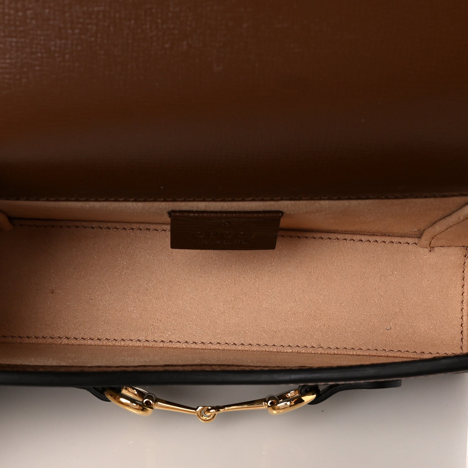 Gucci GG Supreme Monogram Mini Horsebit 1955 Shoulder Bag Beige Brown Sugar 4 of 10
