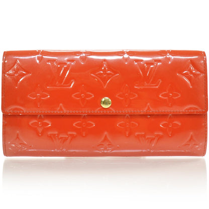 Louis Vuitton Vernis Sarah Wallet Orange Sunset 1 of 7