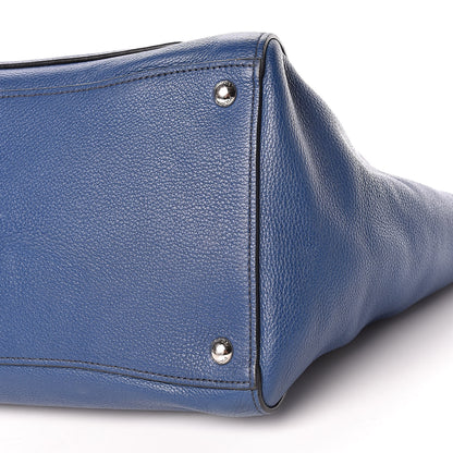 Prada Vitello Phenix Shopping Tote Bluette 10 of 15