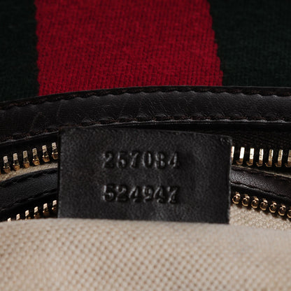 Gucci Monogram Vintage Web Medium Hobo Dark Brown 7 of 11