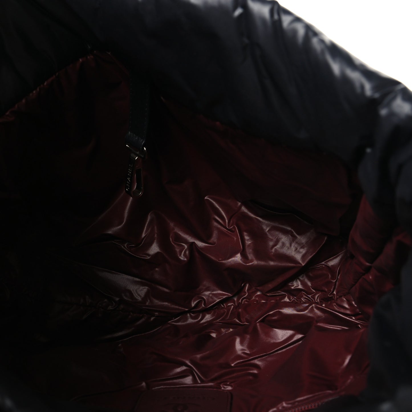Nylon Quilted Small Coco Cocoon Tote Black