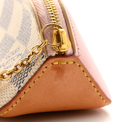 Louis Vuitton Damier Azur Elizabeth Pencil Pouch Rose Ballerine 8 of 10
