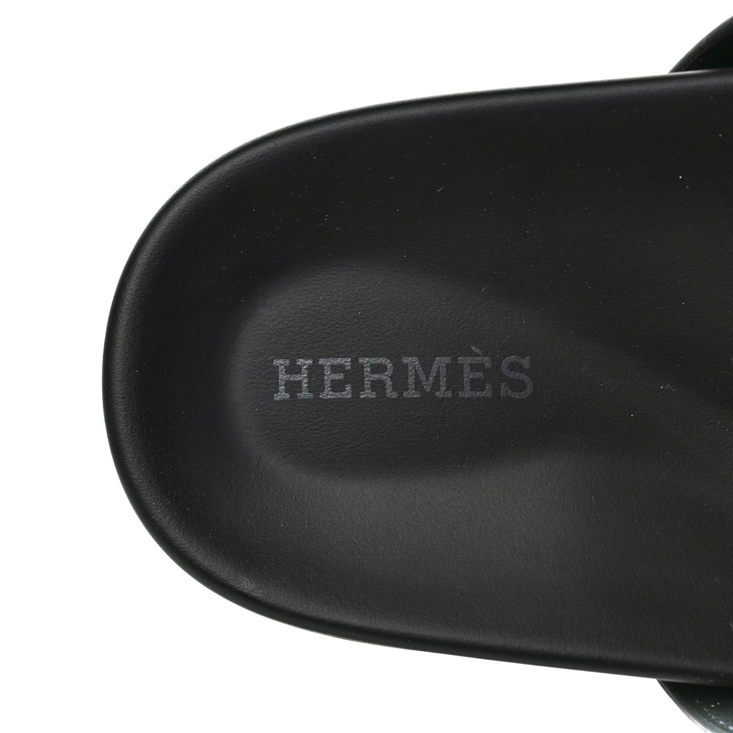 Hermes Calfskin Womens Chypre Sandals 37.5 Black 7 of 9