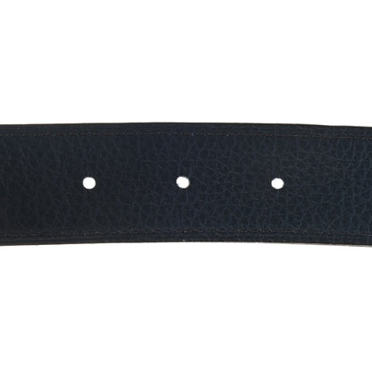Hermes Box Togo 32mm Guilloche H Belt 85 Black Bleu de Prusse 5 of 5