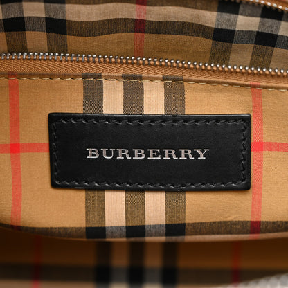 Burberry Derby Calfskin Vintage Check Medium Banner Tote Black 6 of 13