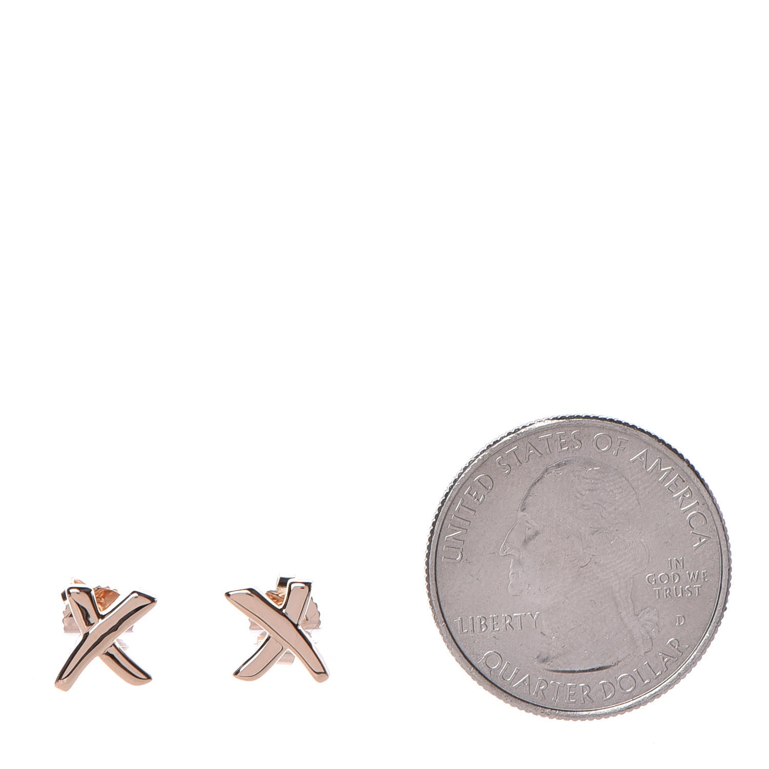 Tiffany 18K Rose Gold Small Paloma's Graffiti X Earrings 2 of 5
