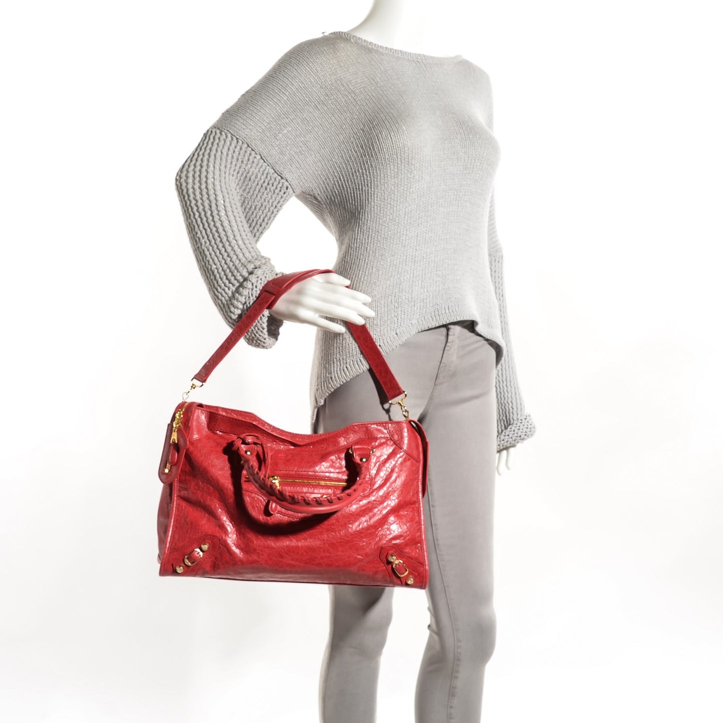 Agneau Giant 12 Gold Hardware City Rouge Cardinal