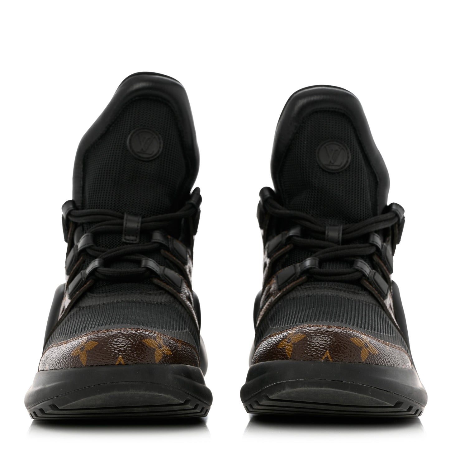 Calfskin Patent Monogram LV Archlight Sneakers 41 Black