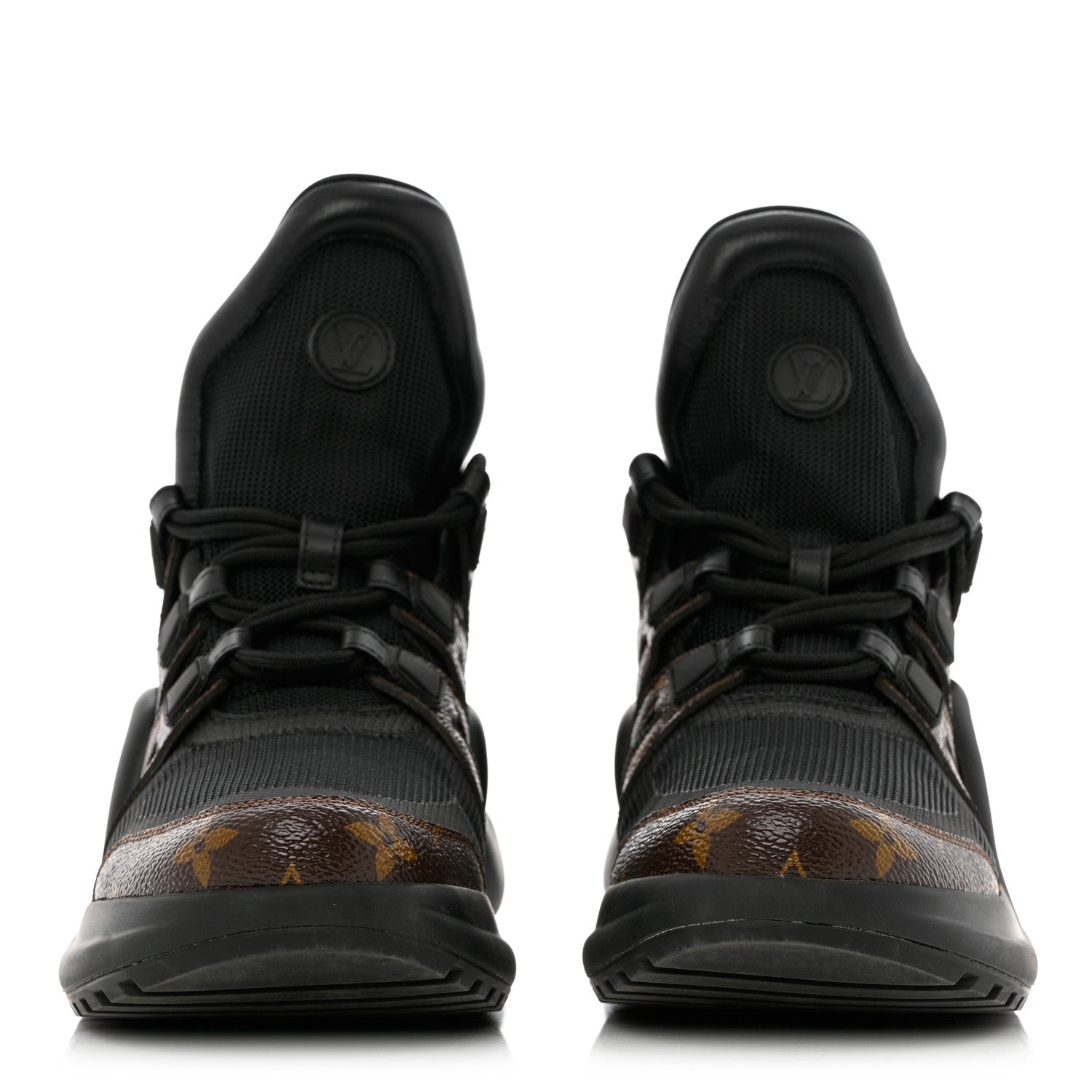 Louis Vuitton Calfskin Patent Monogram LV Archlight Sneakers 41 Black 2 of 9