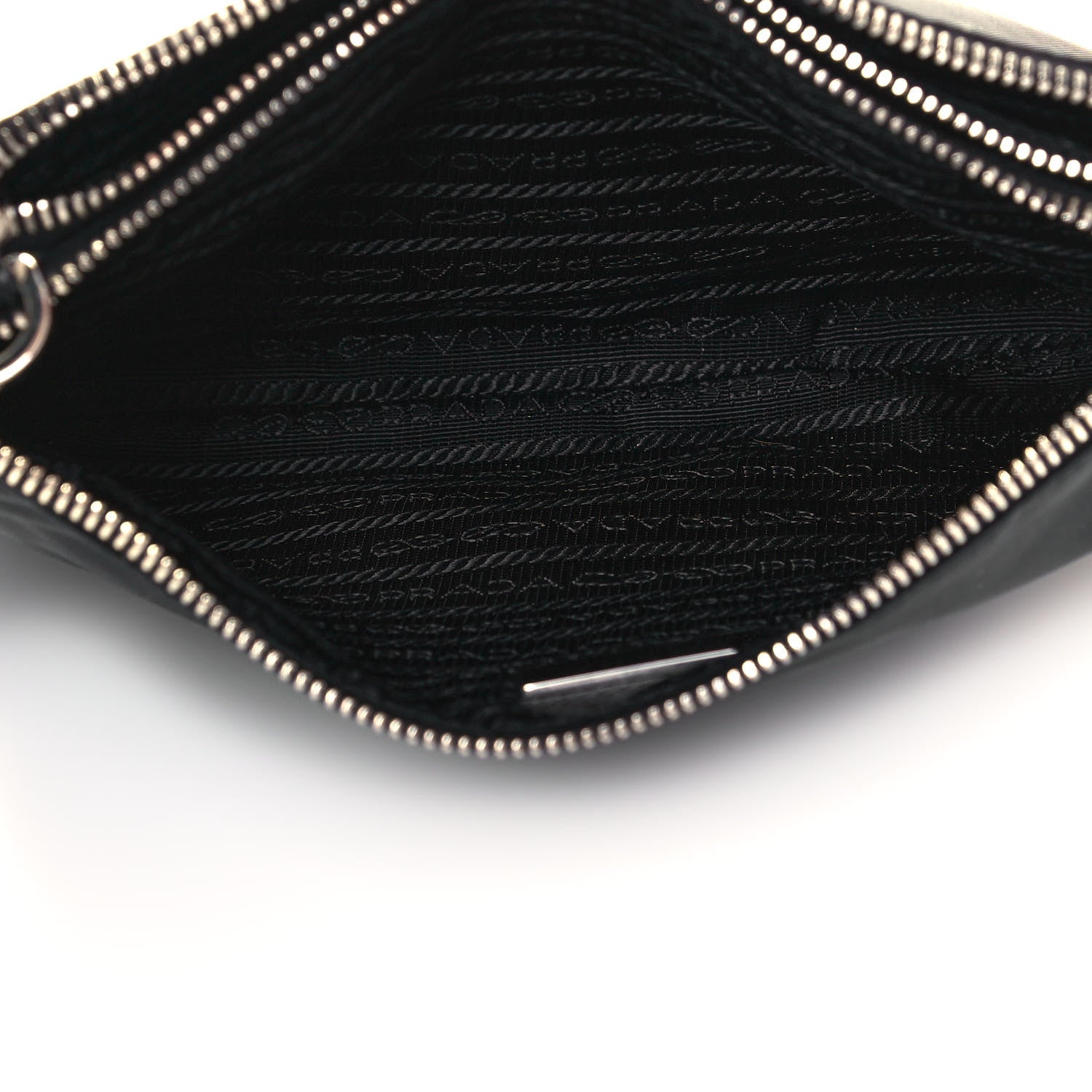 Prada Re-Nylon Saffiano Re-Edition 2000 Double Zip Crossbody Bag Black 6 of 12