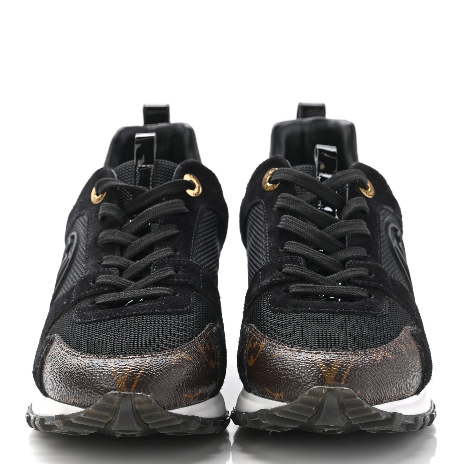 Louis Vuitton Suede Monogram Run Away Sneakers 38 Black 2 of 11