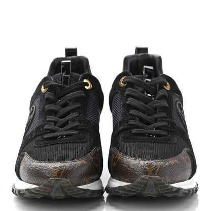 Louis Vuitton Suede Monogram Run Away Sneakers 38 Black 2 of 11