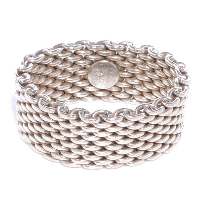 Tiffany Sterling Silver Mesh Somerset Ring 11 1 of 4