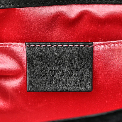 Gucci Velvet Matelasse Mini GG Marmont Shoulder Bag Black 6 of 15