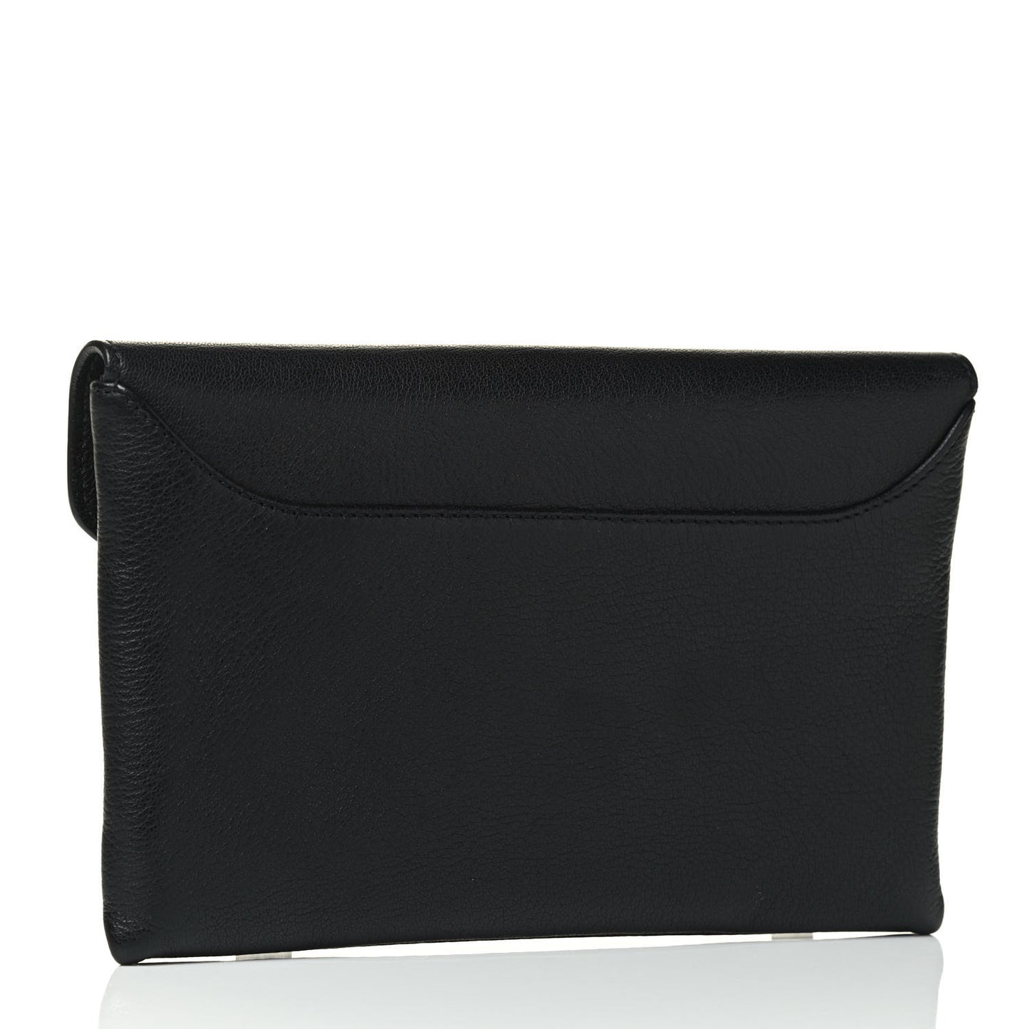 Sugar Goatskin Medium Antigona Envelope Clutch Black