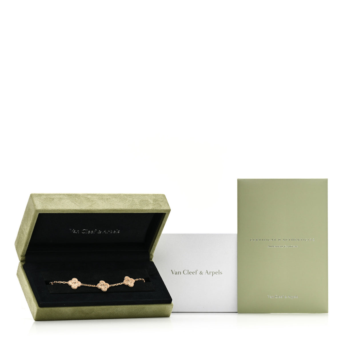 18K Yellow Gold 5 Motifs Vintage Alhambra Bracelet