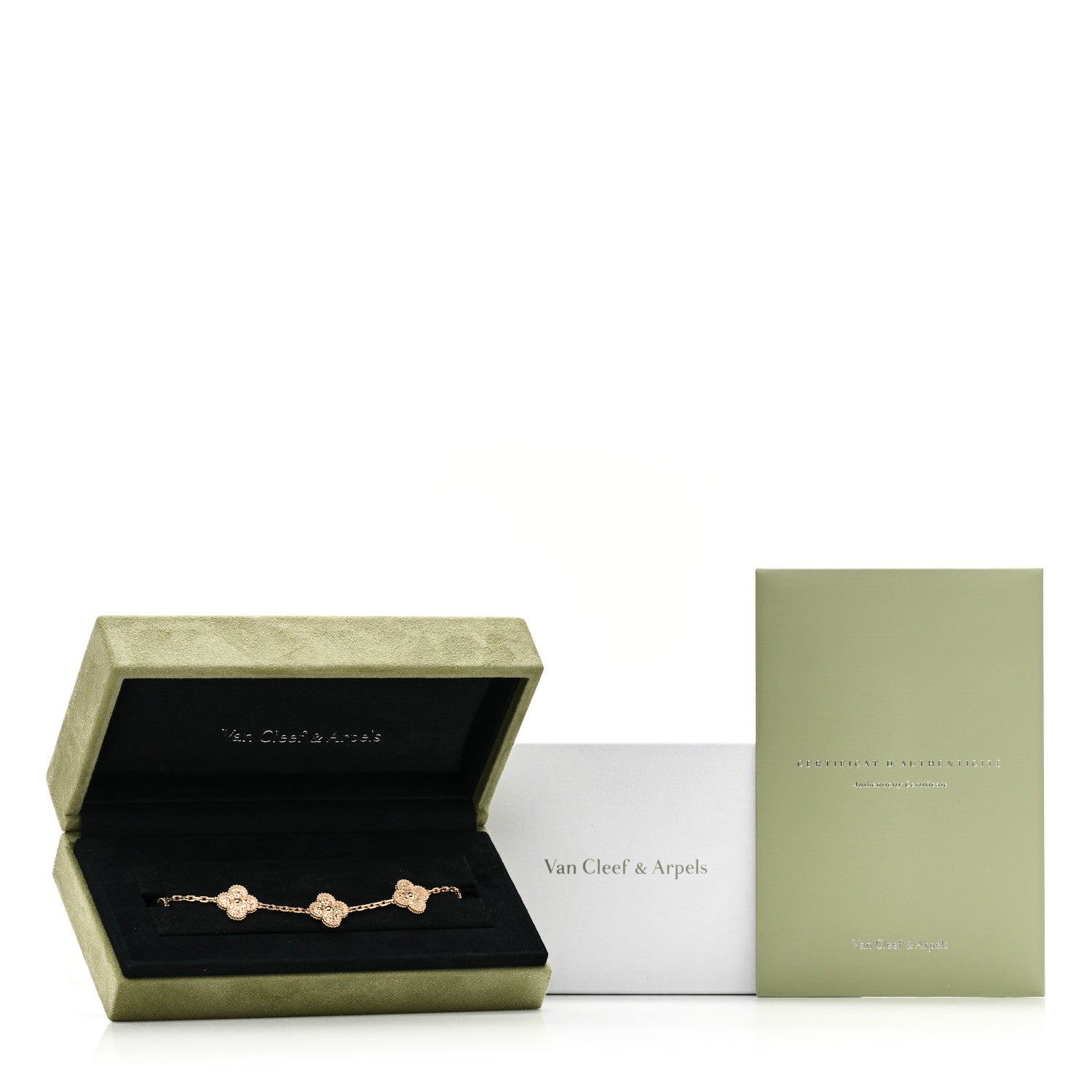 Van Cleef & Arpels 18K Yellow Gold 5 Motifs Vintage Alhambra Bracelet 4 of 4
