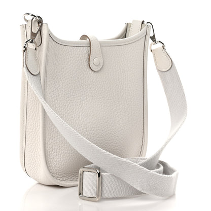 Hermes Taurillon Clemence Amazone Evelyne TPM New White 3 of 10