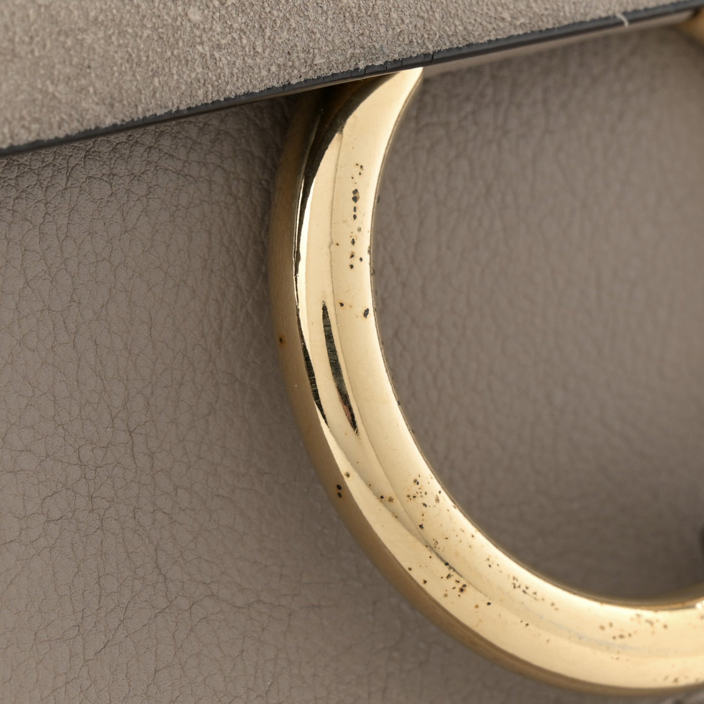 Suede Calfskin Small Faye Backpack Motty Grey