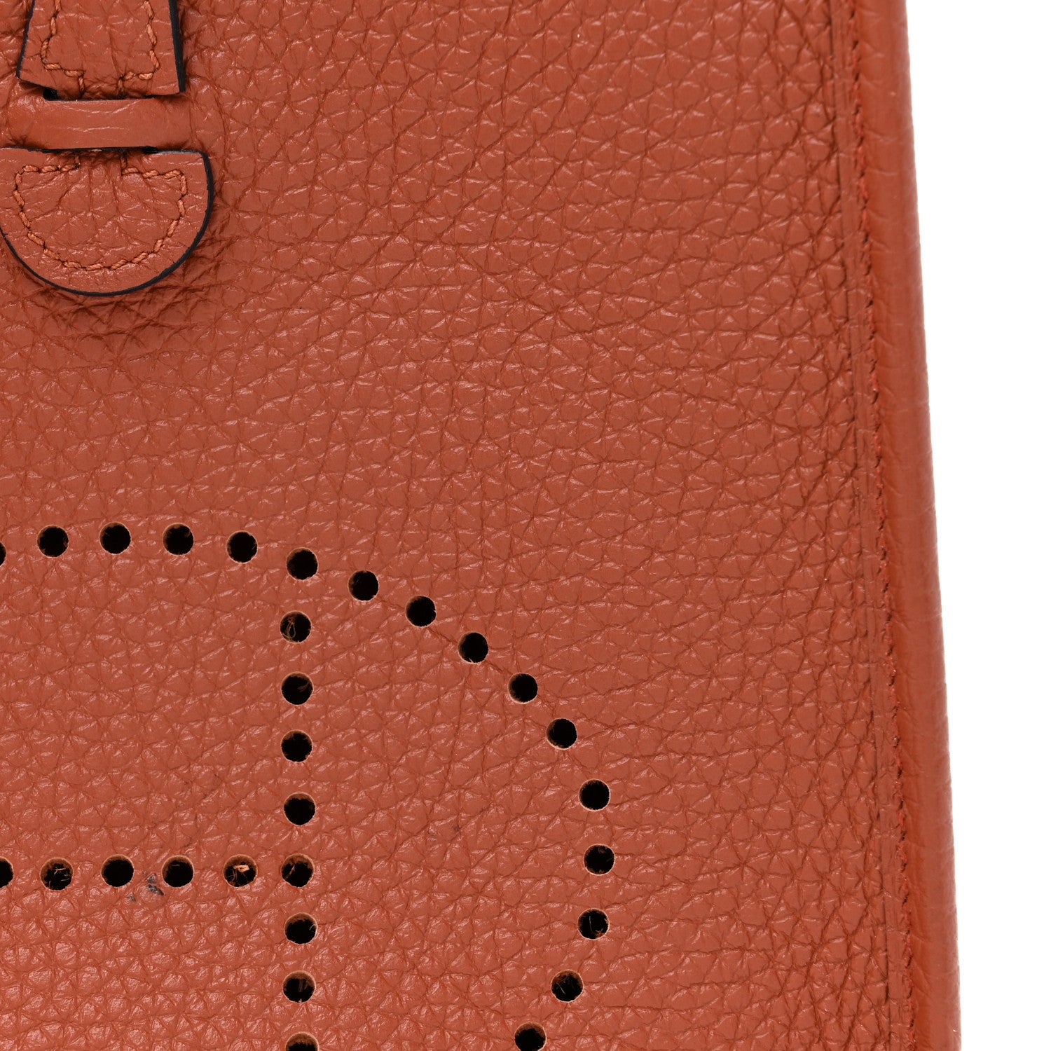 Hermes Taurillon Clemence Maxi Quadrille Evelyne TPM Cuivre Capucine Parme Rouge Duchess 8 of 13