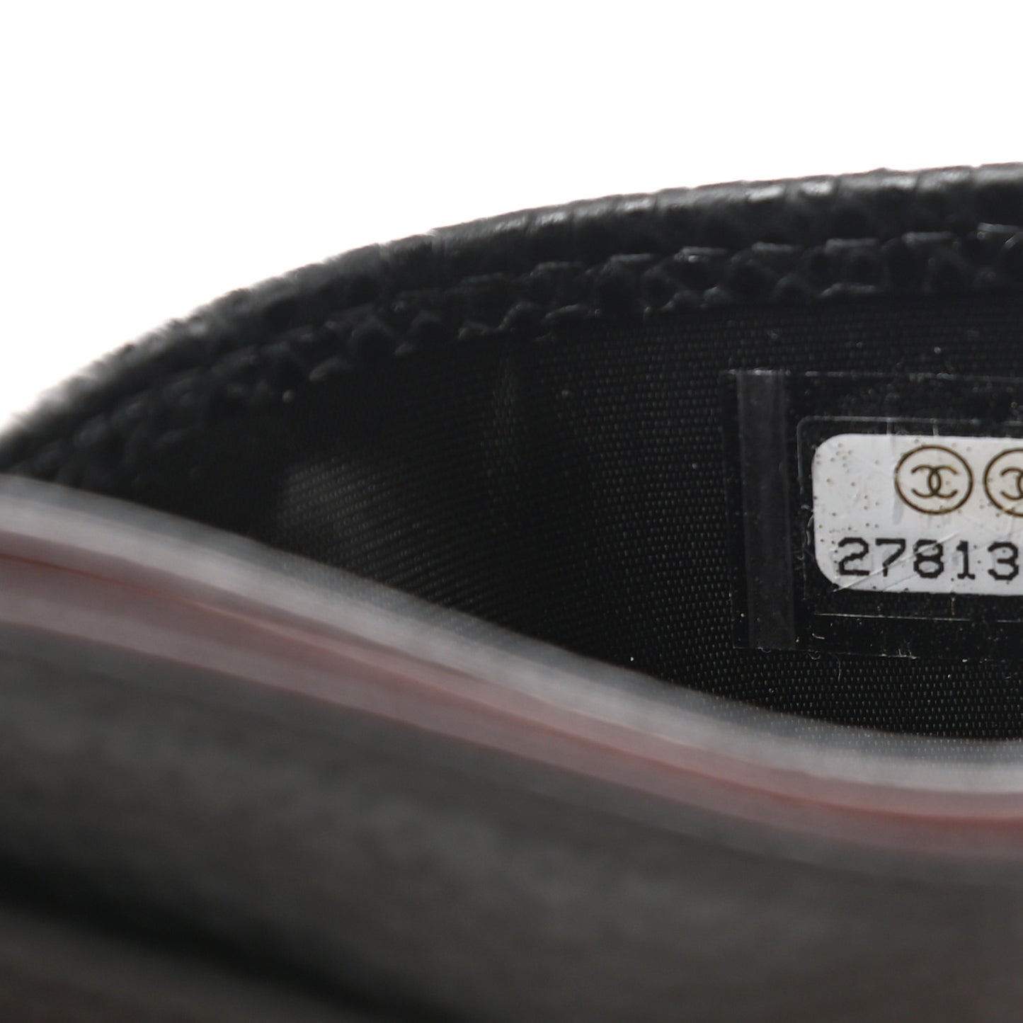 Caviar Quilted Card Holder Black