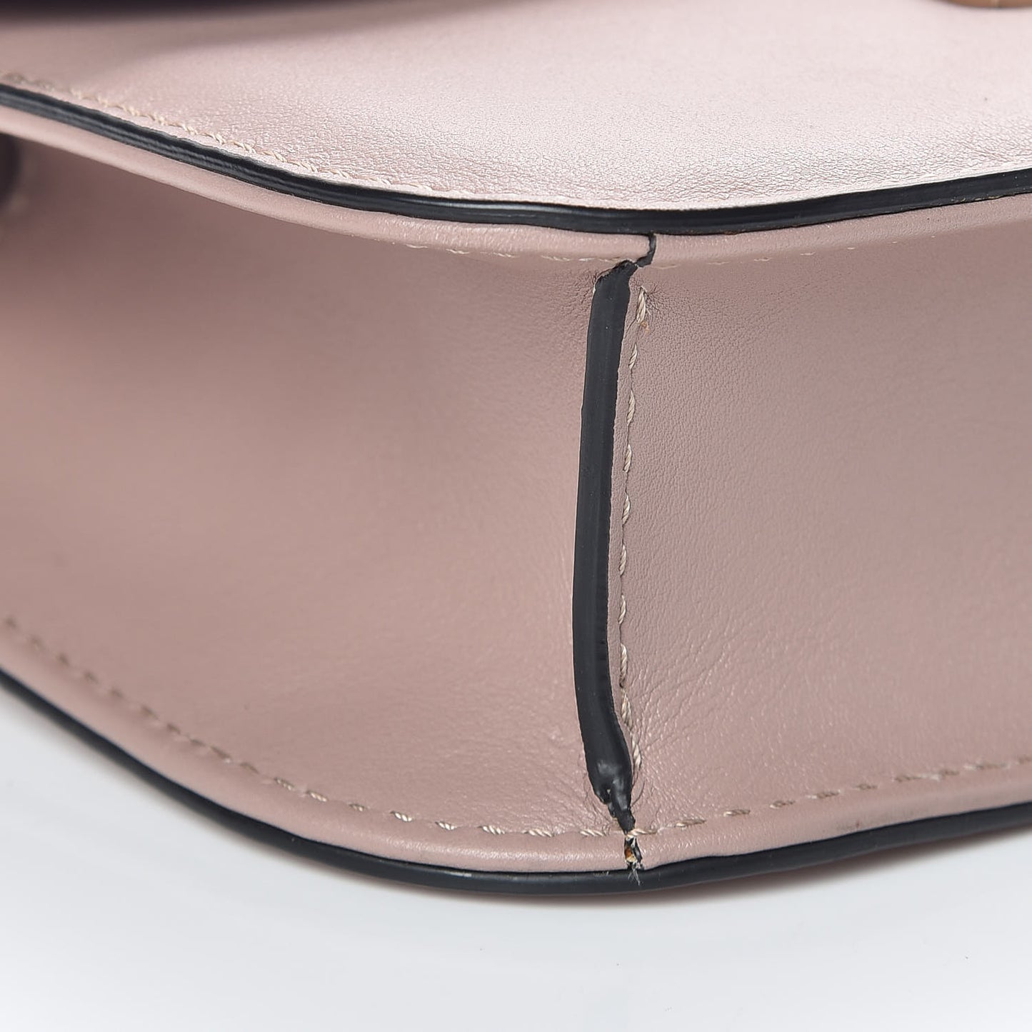 Vitello Small Glam Lock Rockstud Flap Poudre