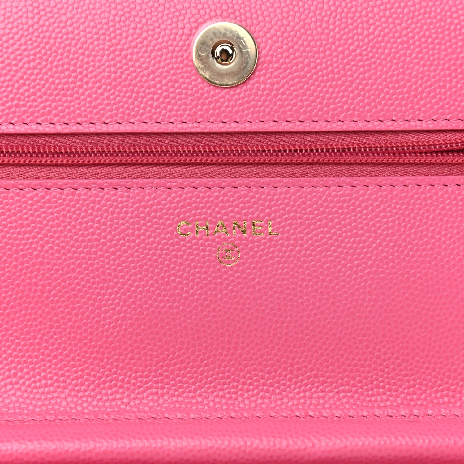 Chanel Caviar Quilted Wallet on Chain WOC Pink 6 of 10