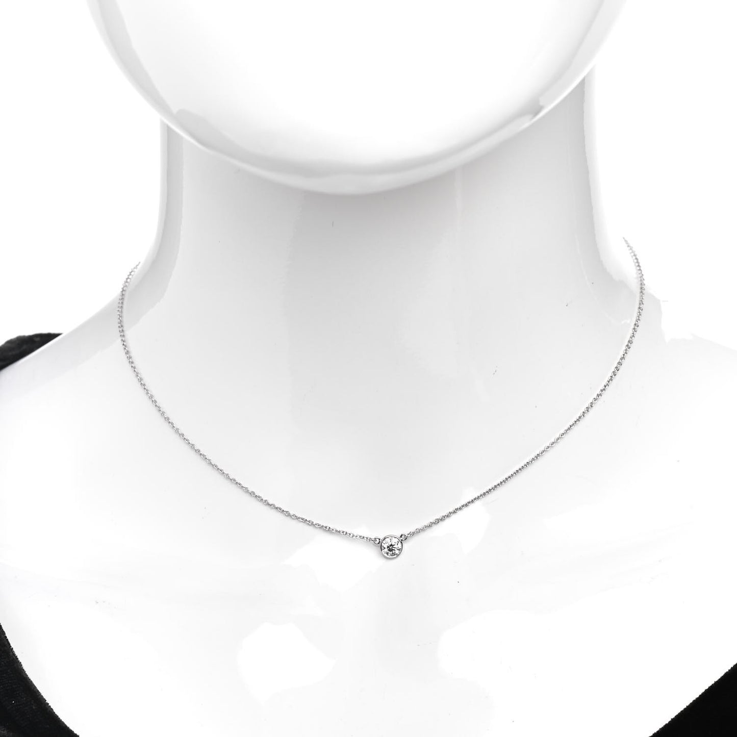 Platinum Diamond .30ct Elsa Peretti Diamonds by the Yard Pendant Necklace