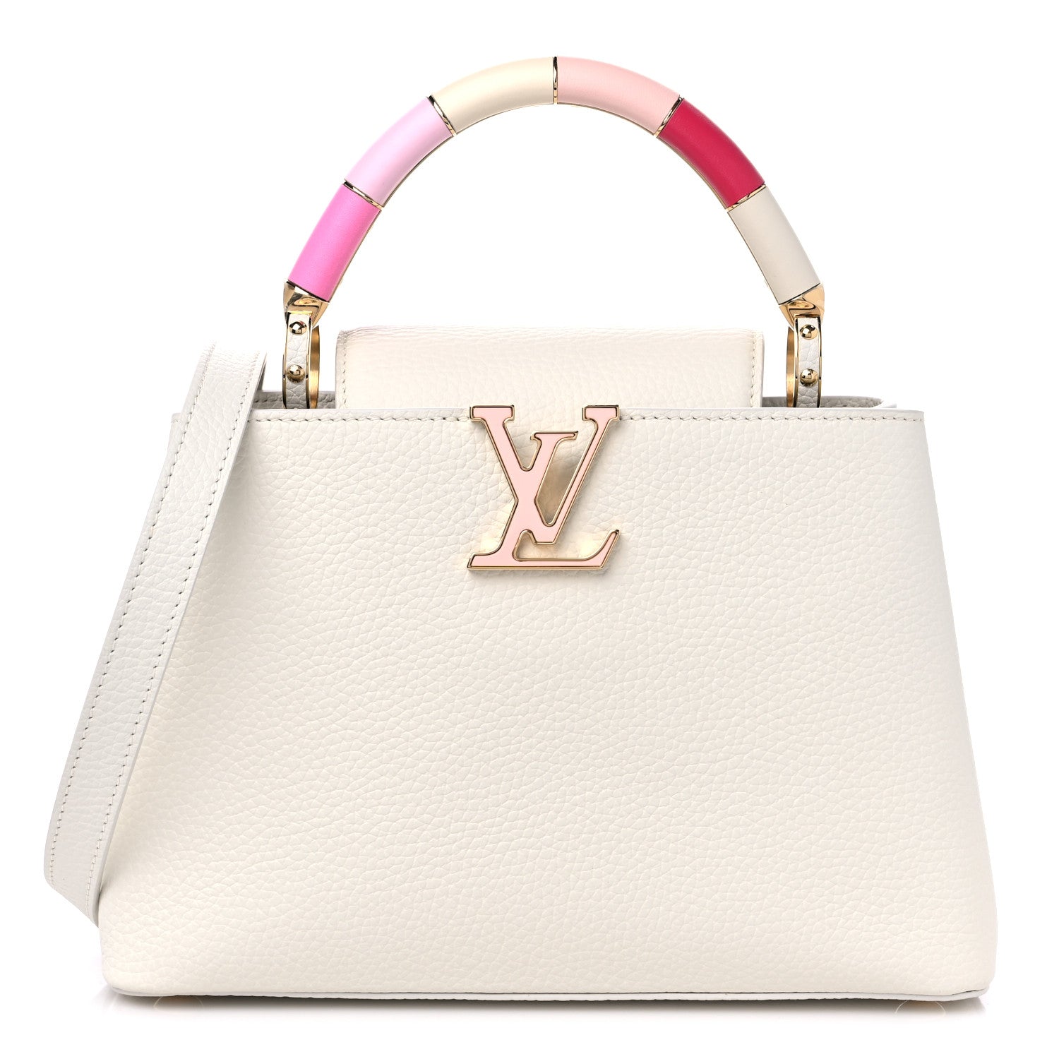 Louis Vuitton Taurillon Lambskin Calfskin Capucines BB Snow White 1 of 9