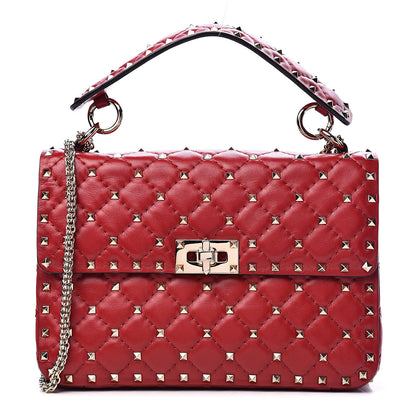 Valentino Garavani Nappa Medium Rockstud Spike Shoulder Bag Rosso Valentino 1 of 11