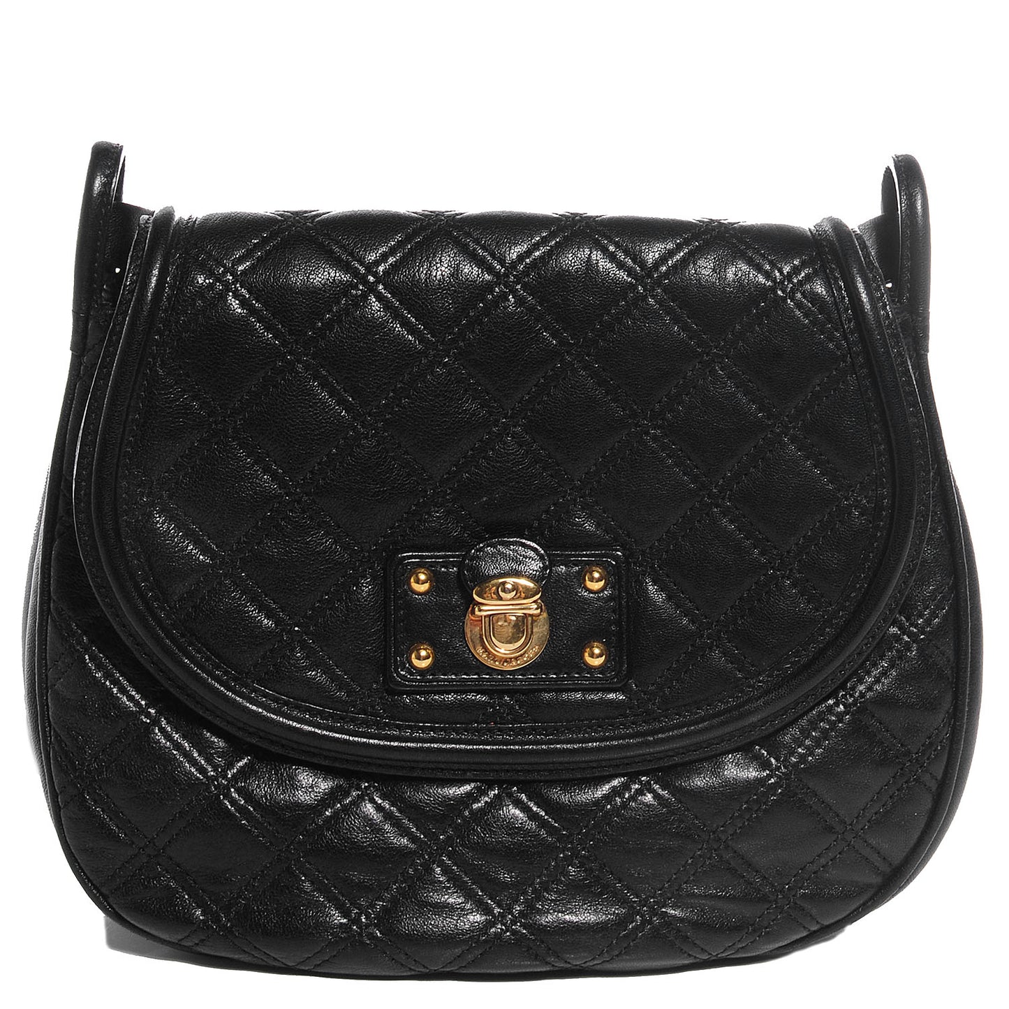 Quilted Lambskin Cooper Crossbody Bag Black