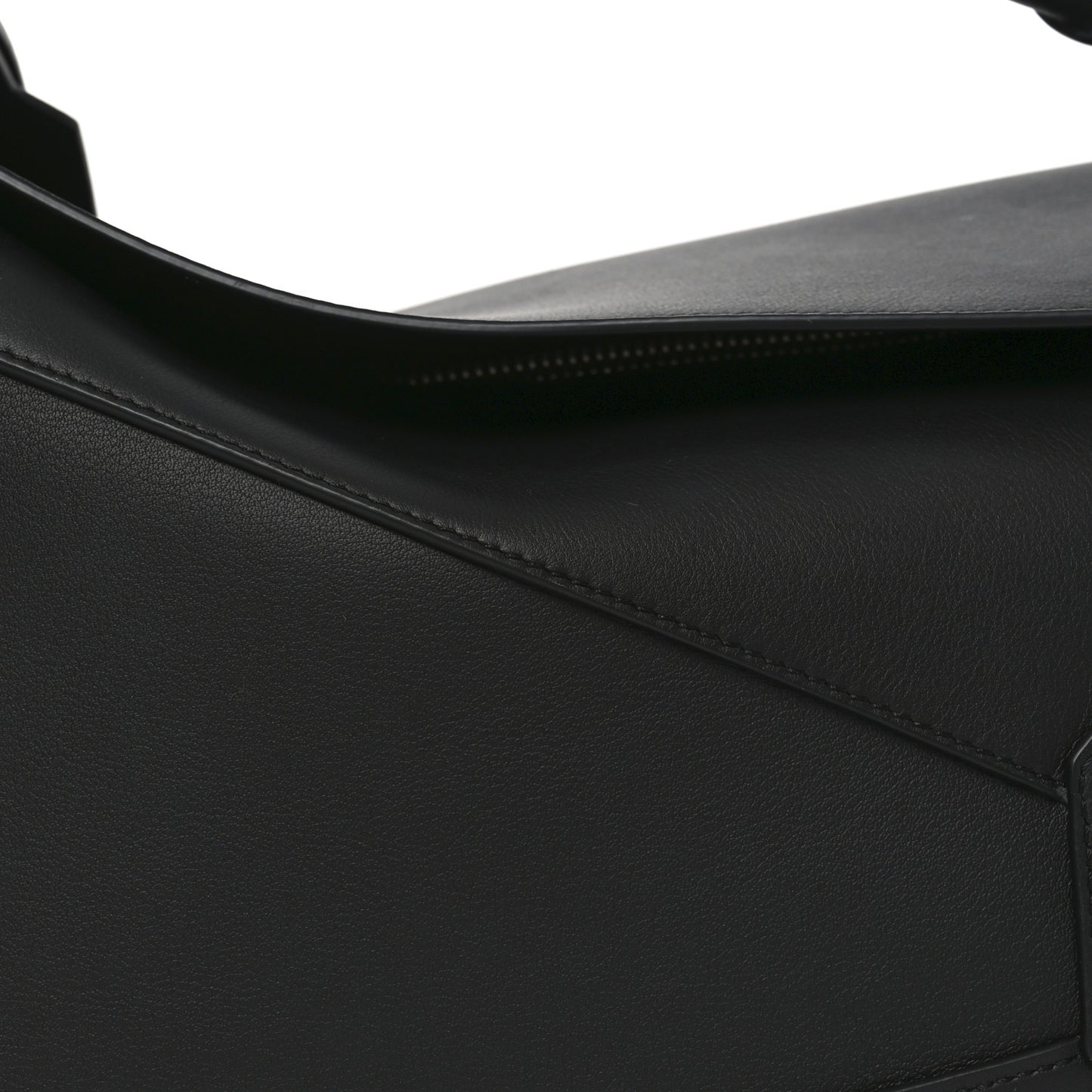 Calfskin Medium Puzzle Edge Bag Black