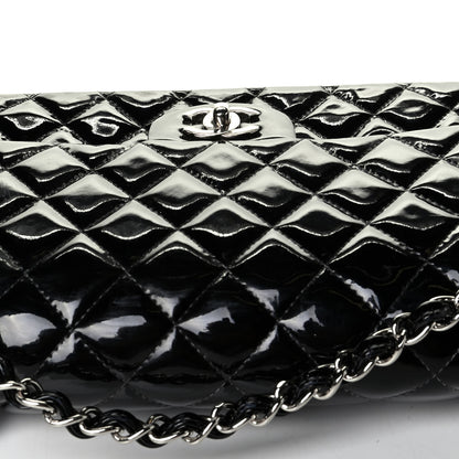 Chanel Patent Quilted Medium Double Flap Black 5 of 6