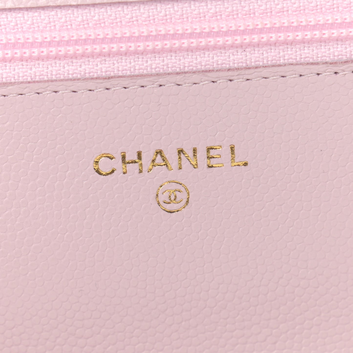 Caviar Quilted Coco Candy Wallet On Chain WOC Light Pink