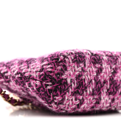 Chanel Tweed Quilted Mini Clutch With Chain Purple 9 of 12