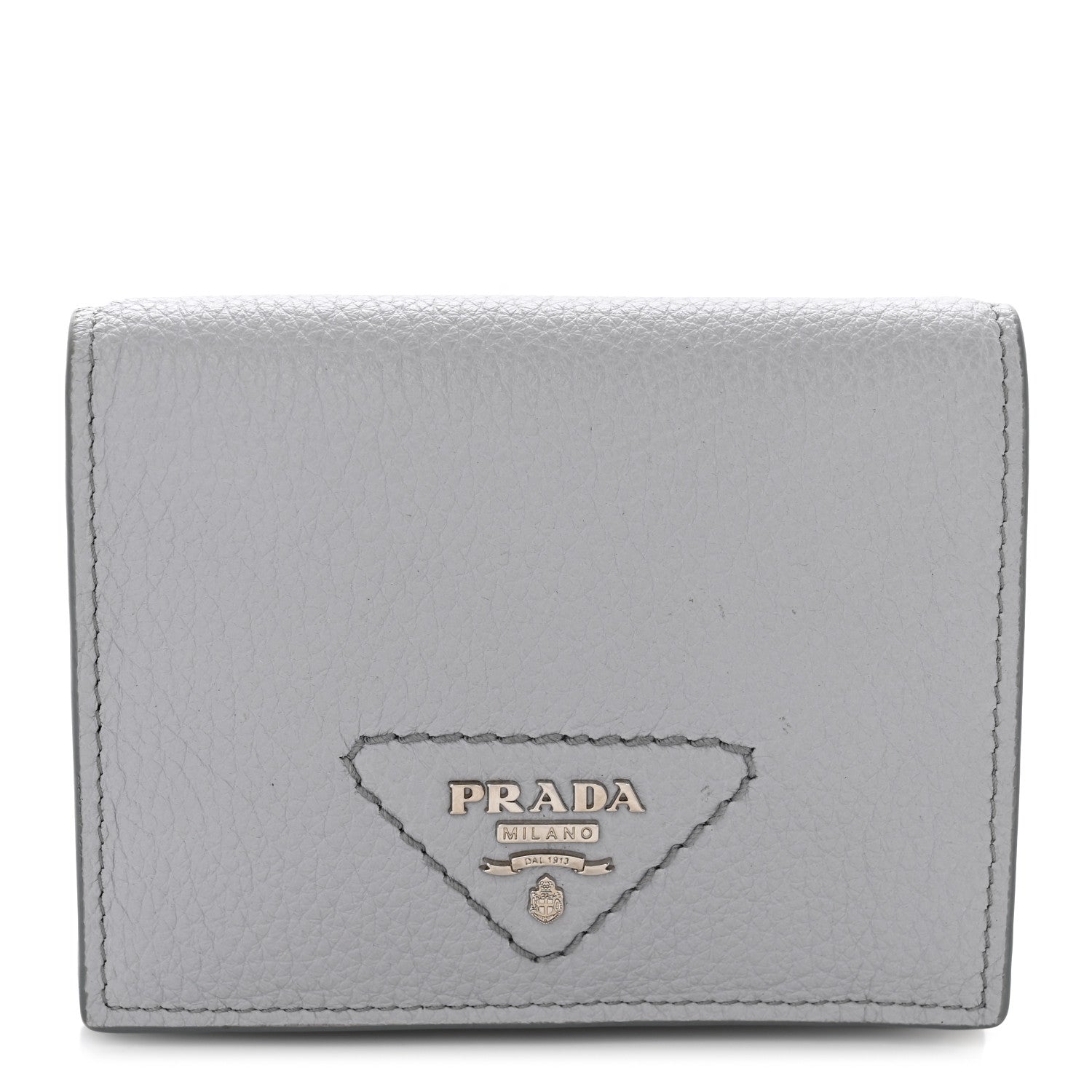 Prada Vitello Daino Small Bi-Fold Wallet Fiordaliso 1 of 7