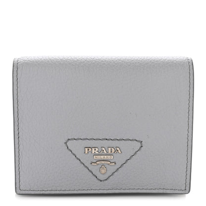 Prada Vitello Daino Small Bi-Fold Wallet Fiordaliso 1 of 7