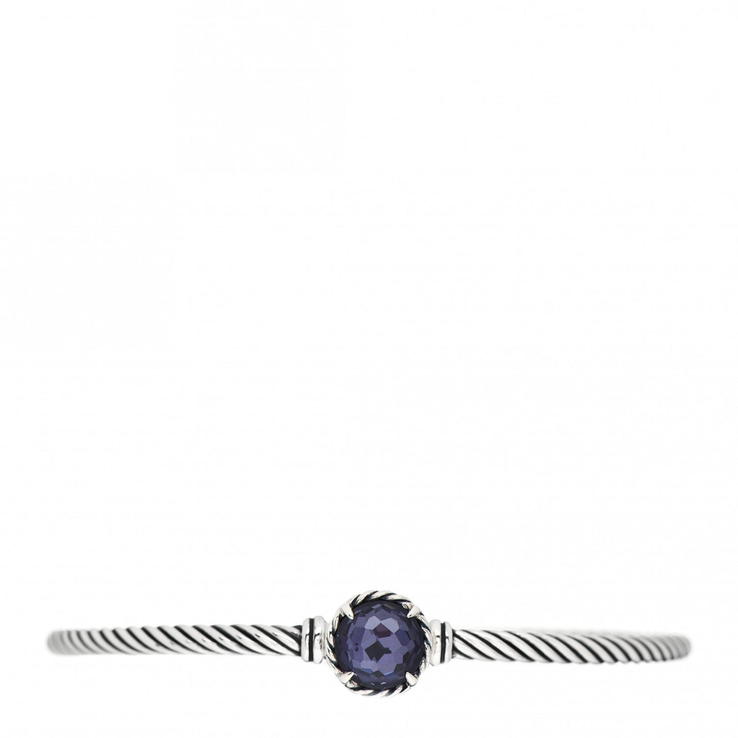 Sterling Silver Black Orchid 3mm Chatelaine Bracelet
