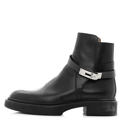 Hermes Calfskin Veo Ankle Boots 38 Black 1 of 8