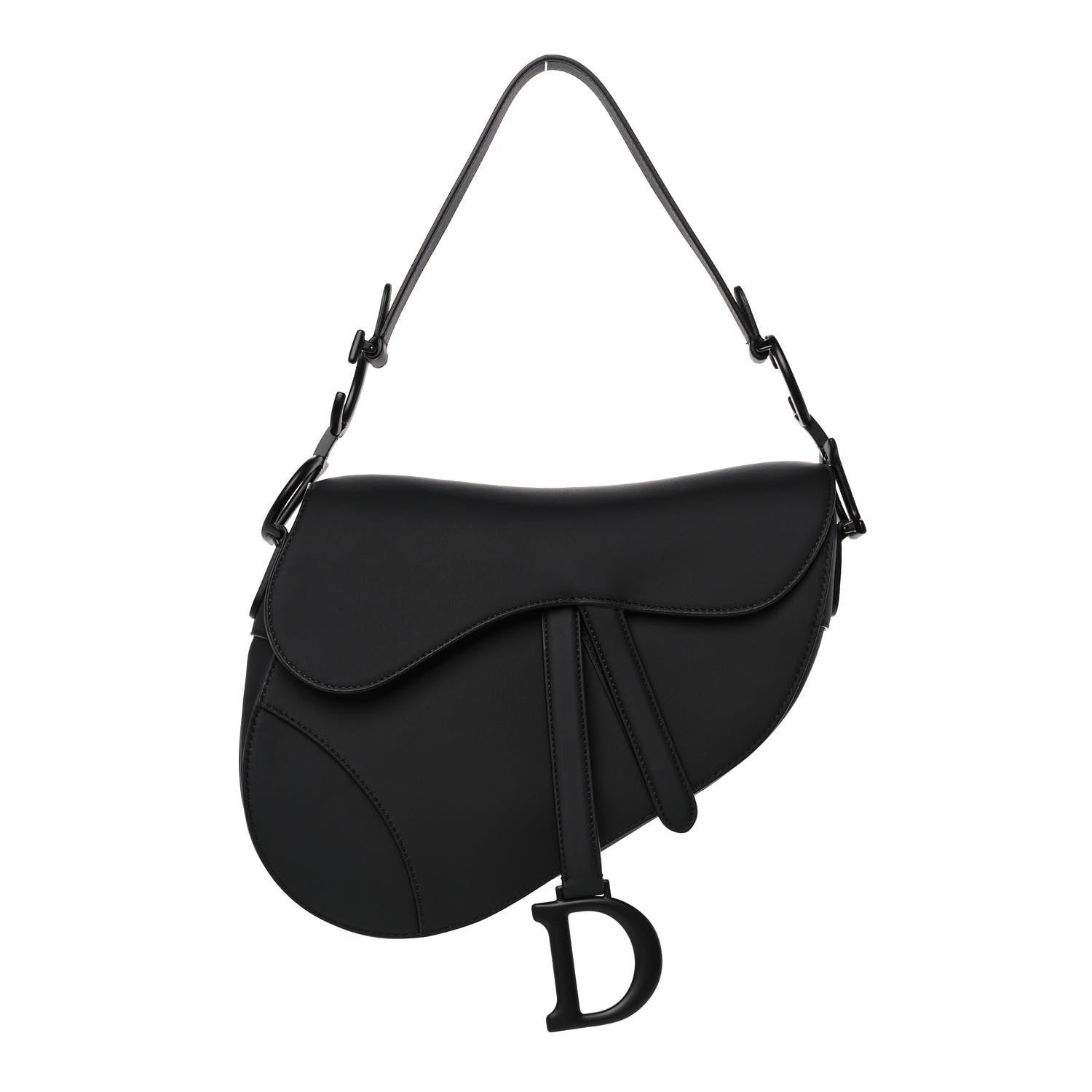 Christian Dior Ultra Matte Calfskin Saddle Bag Black 1 of 12