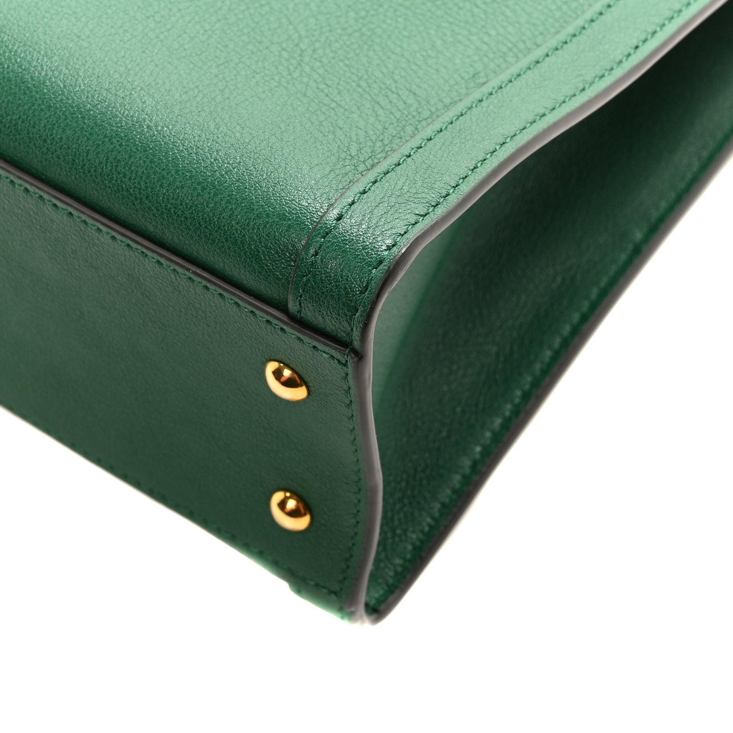 Wonka Grain Calfskin Small Diana Tote Bag Green Yellow Fluo