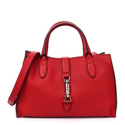 Gucci Soft Calfskin Small Jackie Top Handle Bag Hibiscus Red 1 of 10