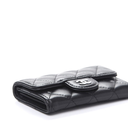 Chanel Lambskin Quilted Flap Card Holder Black 5 of 10