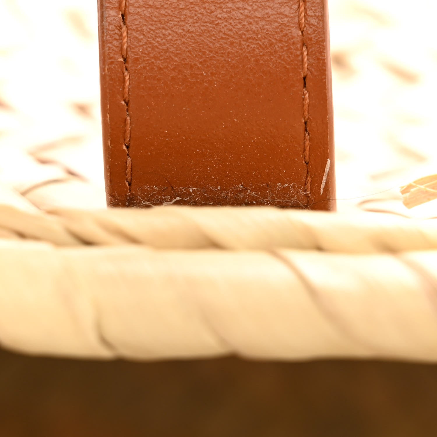 Chloe Raffia Smooth Calfskin Medium Sense Basket Caramel 12 of 15